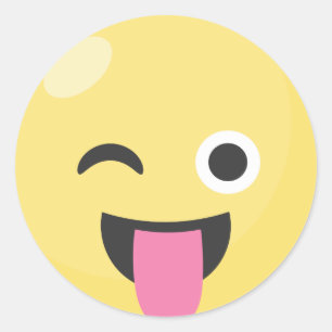 Winking Tongue Gekke Emoji Stickers