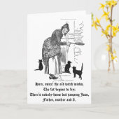 Winking Witch Nursery Rhyme Kaart (Gele Bloem)