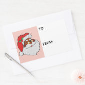  Winking Zwart Santa Gift Label Sticker (Envelop)