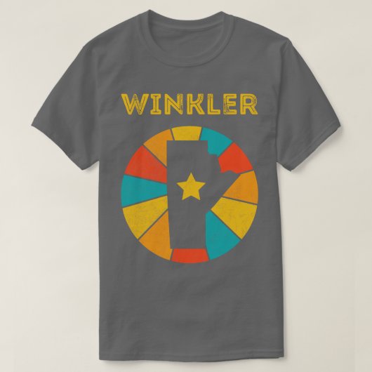 Winkler Manitoba Canada Vintage Distress Souveni T-shirt (Design voorkant)