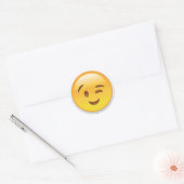 Winky Emoji-Sticker Ronde Sticker (Envelop)