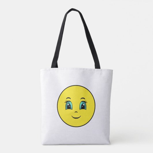 Winky Happy Face Emoji Tote Bag (Achterkant)