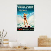 Winlock Waters Washington TWA Trans World Airlines Poster (Keuken)