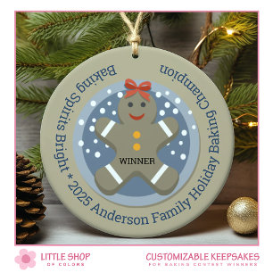 Winnaar Backwedstrijd Kerst Keramisch Ornament