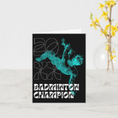 Winnaar Badminton Champion Racket Shuttle Tourname Kaart (Gele Bloem)