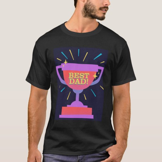 Winnaar Beste Papa Trofee Vaderdag T-shirt (Voorkant)