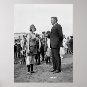 Winnaar bij de Beach, jaren 20 Poster