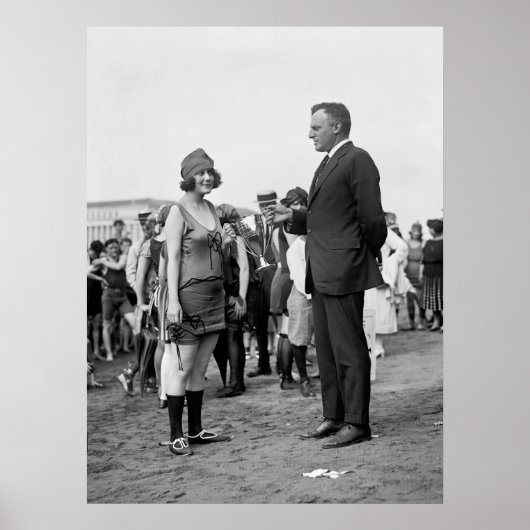 Winnaar bij de Beach, jaren 20 Poster (Voorkant)