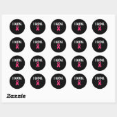 Winnaar Borstkanker Bewustzijnsondersteuning Ronde Sticker (Vel)
