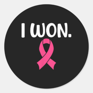 Winnaar Borstkanker Bewustzijnsondersteuning Ronde Sticker