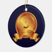 Winnaar Bronze Medal & Custom text Award Keramisch Ornament (Links)