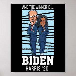 Winnaar Champions President Joe Biden Kamala Harri Poster