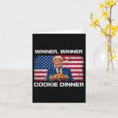 Winnaar Cookie Dinner Funny Trump 2024 47e Kaart (Gele Bloem)