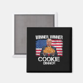 Winnaar Cookie Dinner Funny Trump 2024 47e Magneet (Voorkant / Achterkant)