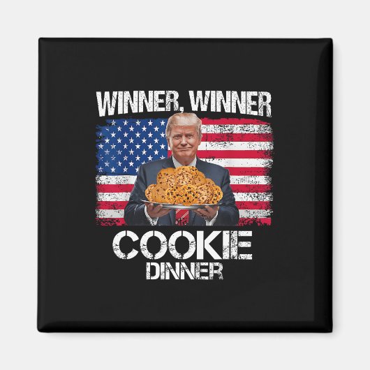 Winnaar Cookie Dinner Funny Trump 2024 47e Magneet (Voorkant)