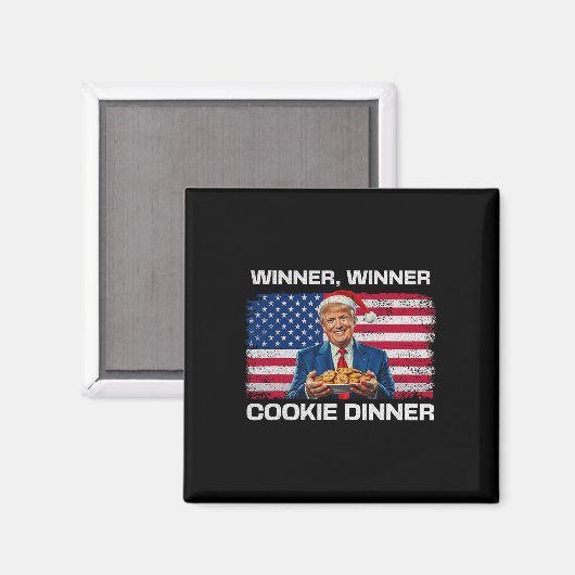 Winnaar Cookie Dinner Funny Trump 2024 47e Magneet (Voorkant / Achterkant)