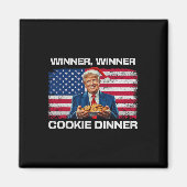 Winnaar Cookie Dinner Funny Trump 2024 47e Magneet (Voorkant)