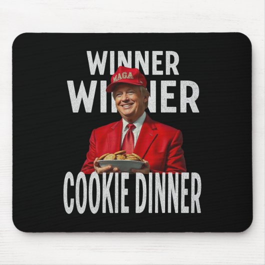 Winnaar Cookie Dinner Funny Trump 2024 47e Muismat (Voorkant)