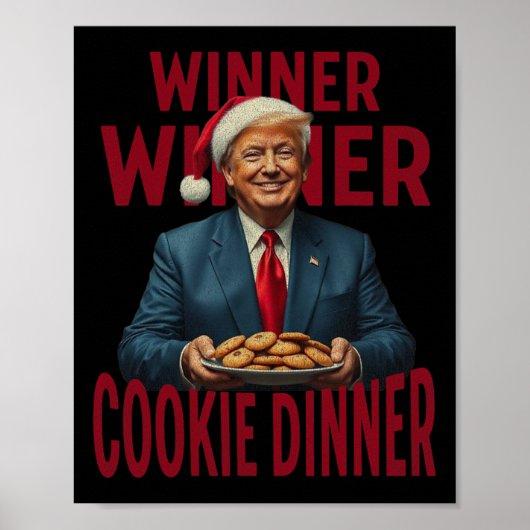Winnaar Cookie Dinner Funny Trump 2024 47e Poster (Voorkant)