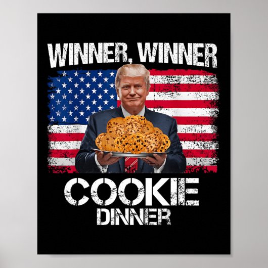 Winnaar Cookie Dinner Funny Trump 2024 47e Poster (Voorkant)