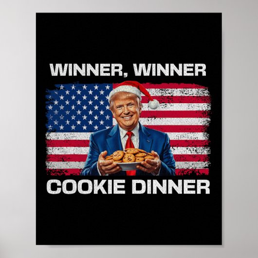 Winnaar Cookie Dinner Funny Trump 2024 47e Poster (Voorkant)