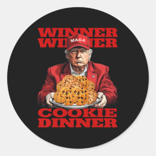 Winnaar Cookie Dinner Funny Trump 2024 47e Ronde Sticker