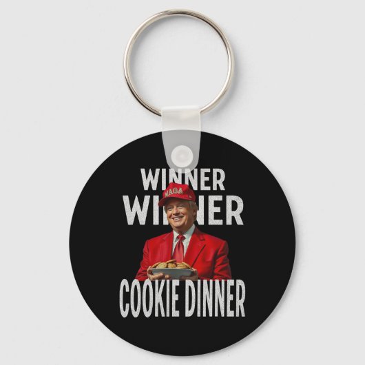 Winnaar Cookie Dinner Funny Trump 2024 47e Sleutelhanger (Voorkant)