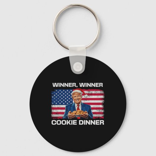 Winnaar Cookie Dinner Funny Trump 2024 47e Sleutelhanger (Voorkant)