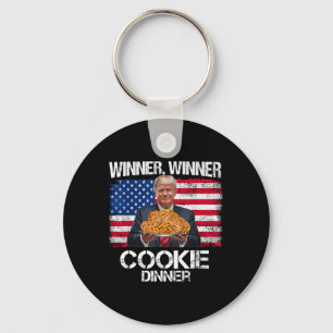 Winnaar Cookie Dinner Funny Trump 2024 47e Sleutelhanger