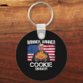 Winnaar Cookie Dinner Funny Trump 2024 47e Sleutelhanger (Voorkant)