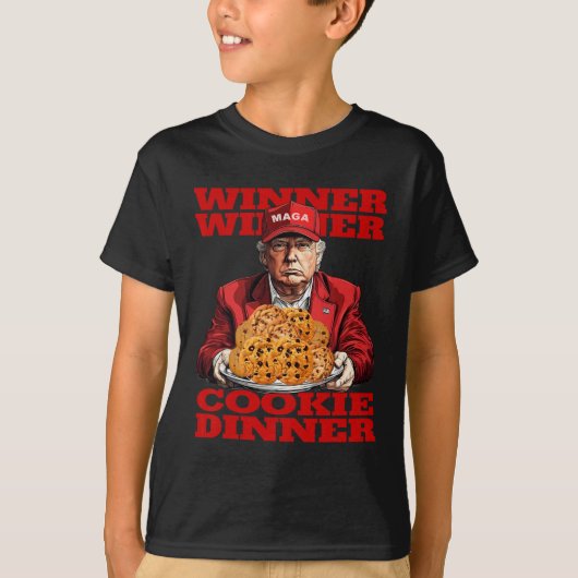 Winnaar Cookie Dinner Funny Trump 2024 47e T-shirt (Voorkant)