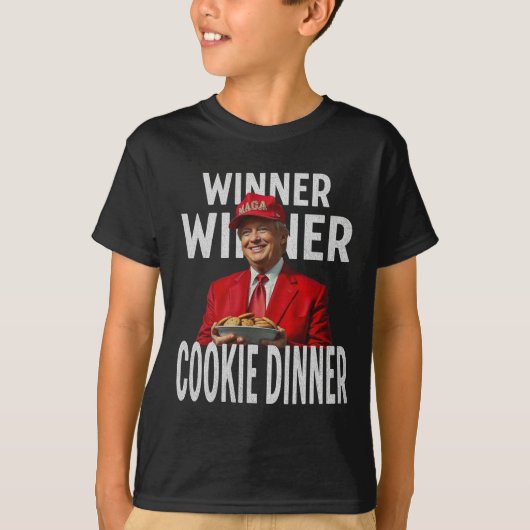 Winnaar Cookie Dinner Funny Trump 2024 47e T-shirt (Voorkant)