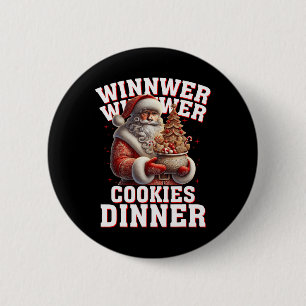 Winnaar Cookies Diner Santa Funny Trump Chr Ronde Button 5,7 Cm