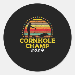 Winnaar Cornhole Bags Tournament Ronde Sticker