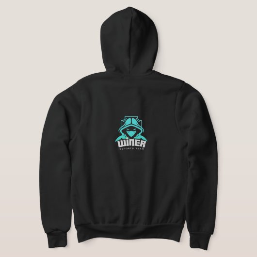 WINNAAR Esports Team - Gamer Hoodie voor echte win (Laag Achter)
