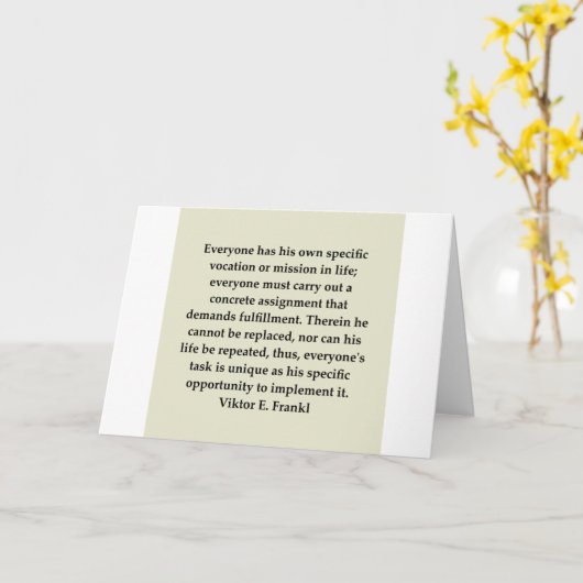 winnaar frankl quote kaart (Gele Bloem)