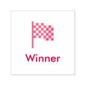 Winnaar! Geruite vlag Zelfinktende Stempel (Design)