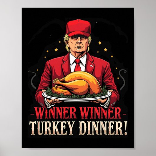 Winnaar Grappig Winnaar Turkije Diner Trump PJS Be Poster (Voorkant)