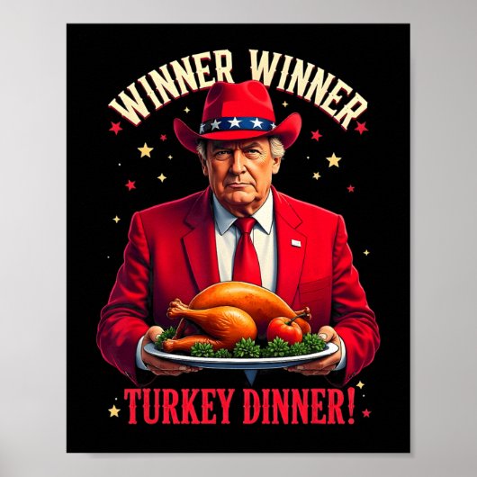Winnaar Grappig Winnaar Turkije Diner Trump PJS Be Poster (Voorkant)