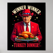Winnaar Grappig Winnaar Turkije Diner Trump PJS Be Poster (Voorkant)