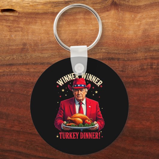 Winnaar Grappig Winnaar Turkije Diner Trump PJS Be Sleutelhanger (Voorkant)