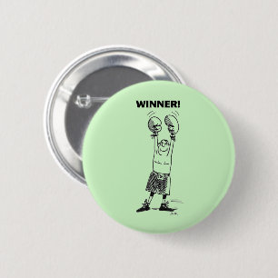 Winnaar groene knop ronde button 5,7 cm