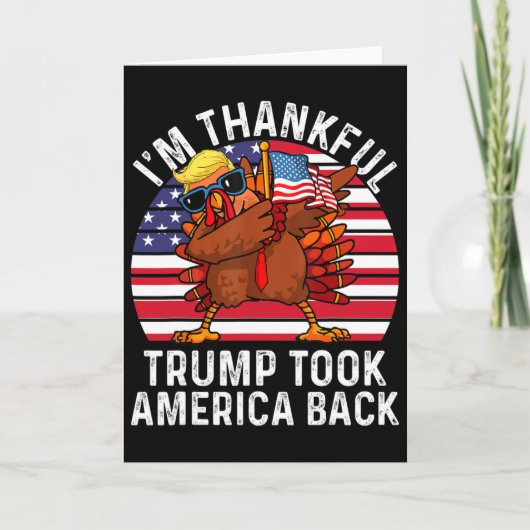 Winnaar Ik ben dankbaar dat Trump Amerika heeft ge Kaart (Voorkant)
