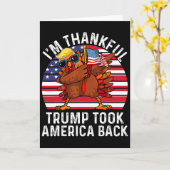 Winnaar Ik ben dankbaar dat Trump Amerika heeft ge Kaart (Gele Bloem)
