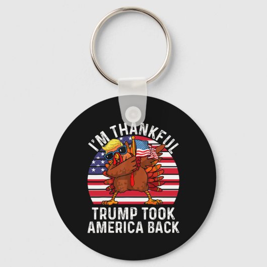 Winnaar Ik Ben Dankbaar Dat Trump Amerika Heeft Ge Sleutelhanger (Voorkant)