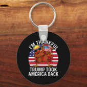 Winnaar Ik Ben Dankbaar Dat Trump Amerika Heeft Ge Sleutelhanger (Voorkant)