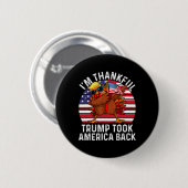 Winnaar Ik ben dankbaar dat Trump won Amerika teru Ronde Button 5,7 Cm (Voorkant /achterkant)