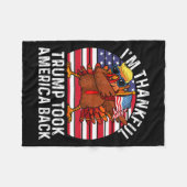 Winnaar Ik ben dankbaar dat Trump won en Amerika t Fleece Deken (Voorkant (Horizontaal))