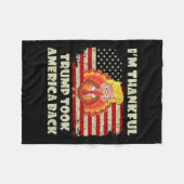 Winnaar Ik ben dankbaar dat Trump won nam Amerika Fleece Deken (Voorkant (Horizontaal))