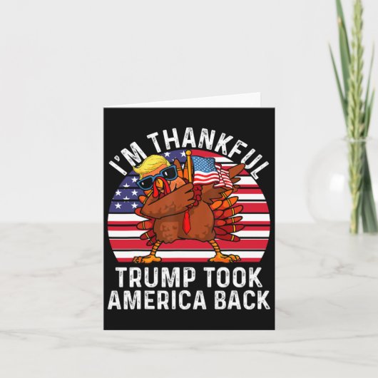 Winnaar Ik ben dankbaar dat Trump won nam Amerika Kaart (Voorkant)